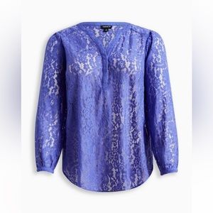 Harper Lace Pullover Long Sleeve Blouse